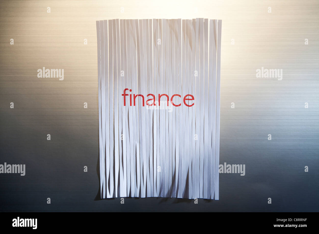 Shreded Background Note Shredded paper with text on gray background Stock Photo - Alamy