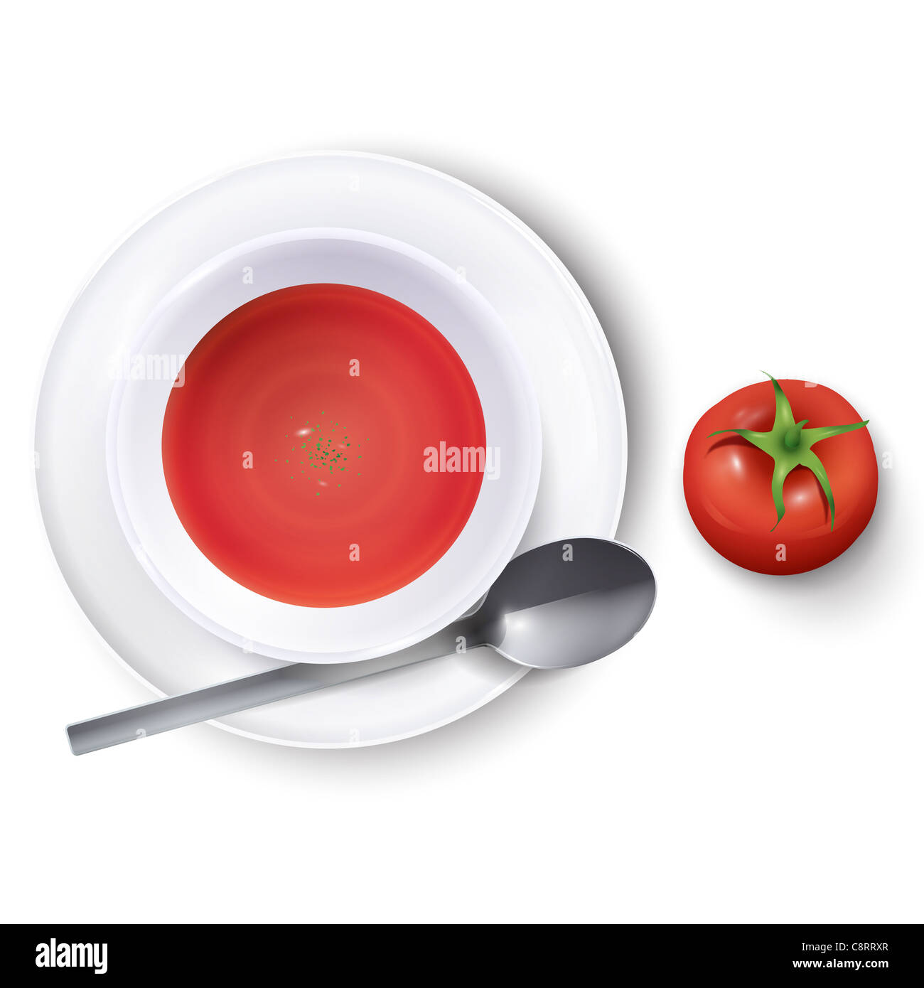 Tomato And Tomato Soup Stock Photo - Alamy