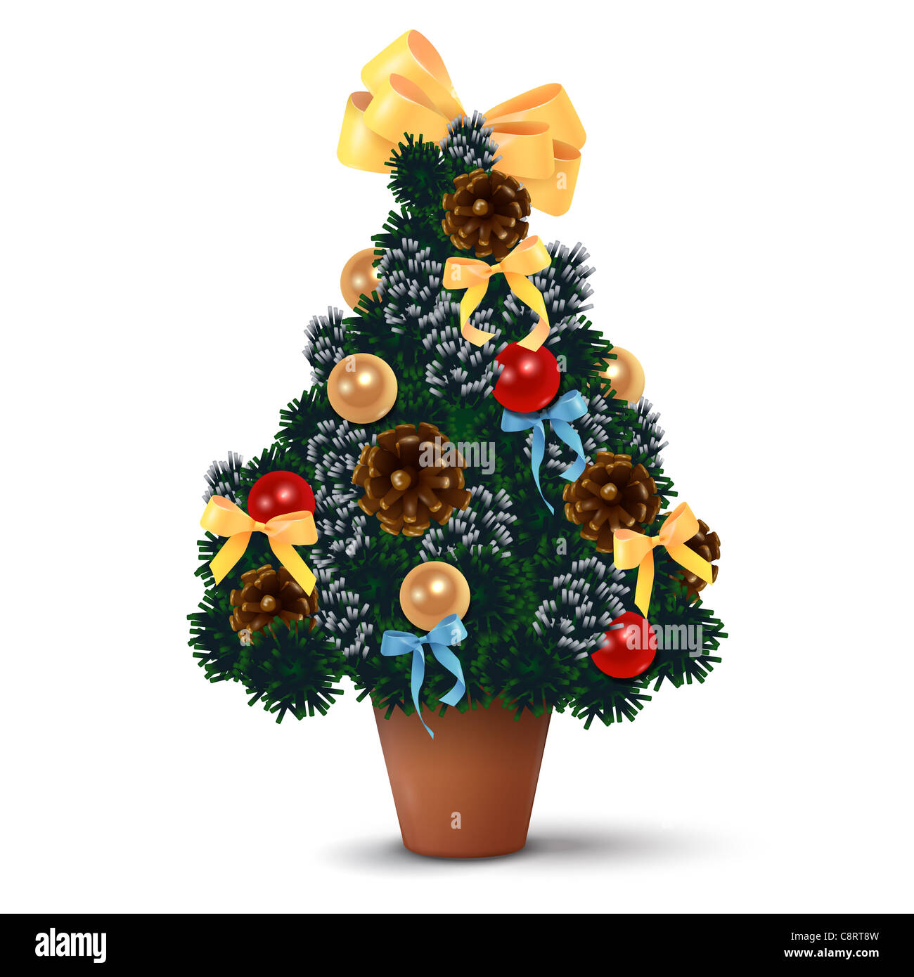 Potted Decorative Fir Tree Stock Photo Alamy