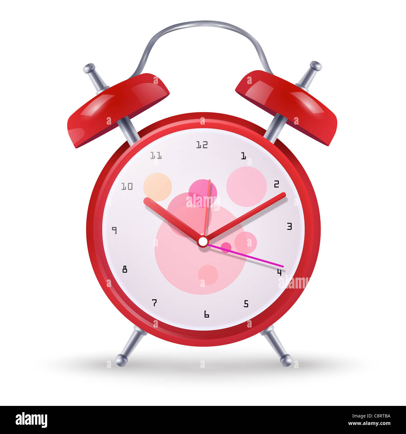 Alarm Clock On White Background Stock Photo Alamy