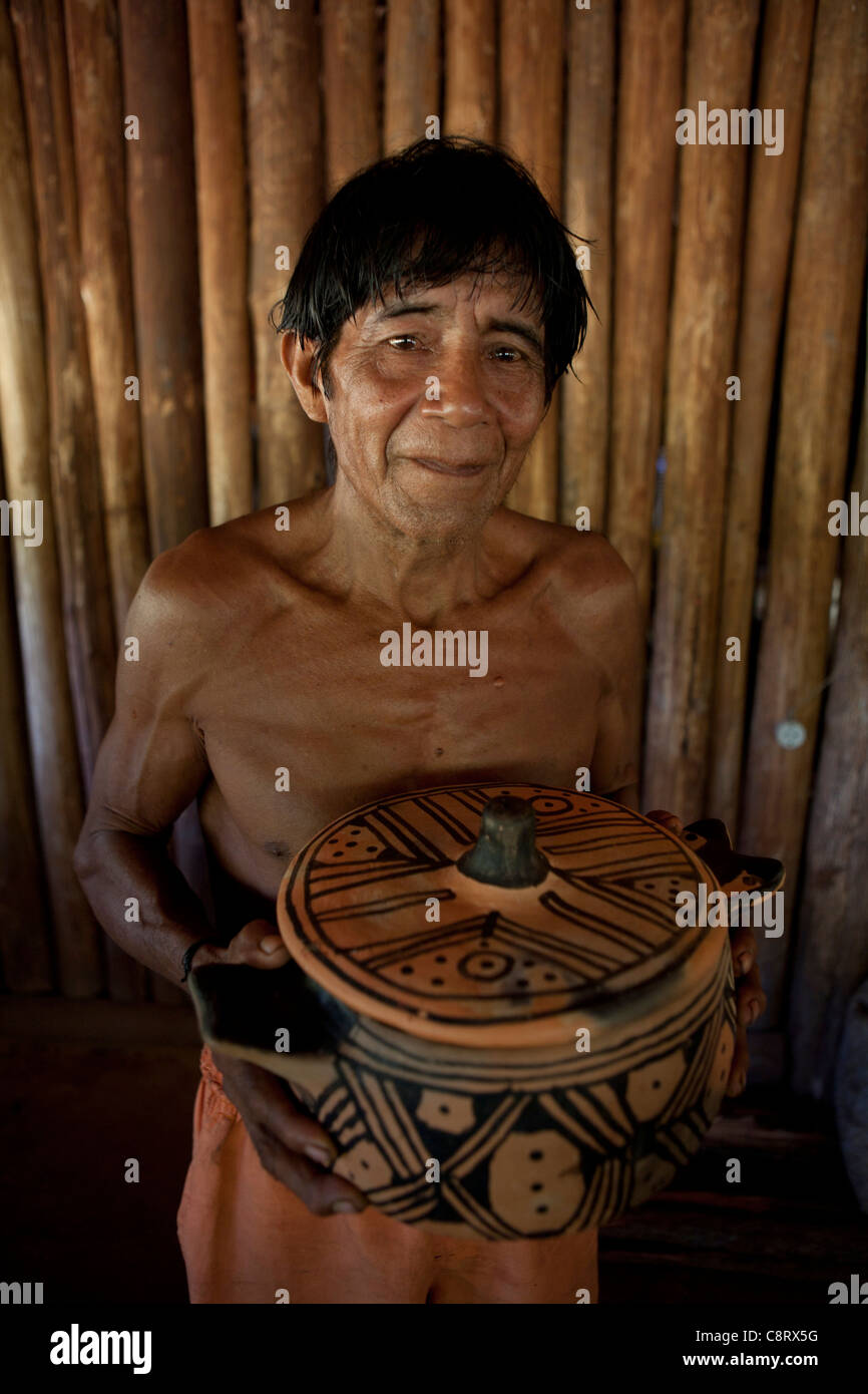 Xingu indians in the Amazone, Brazil Stock Photo Alamy