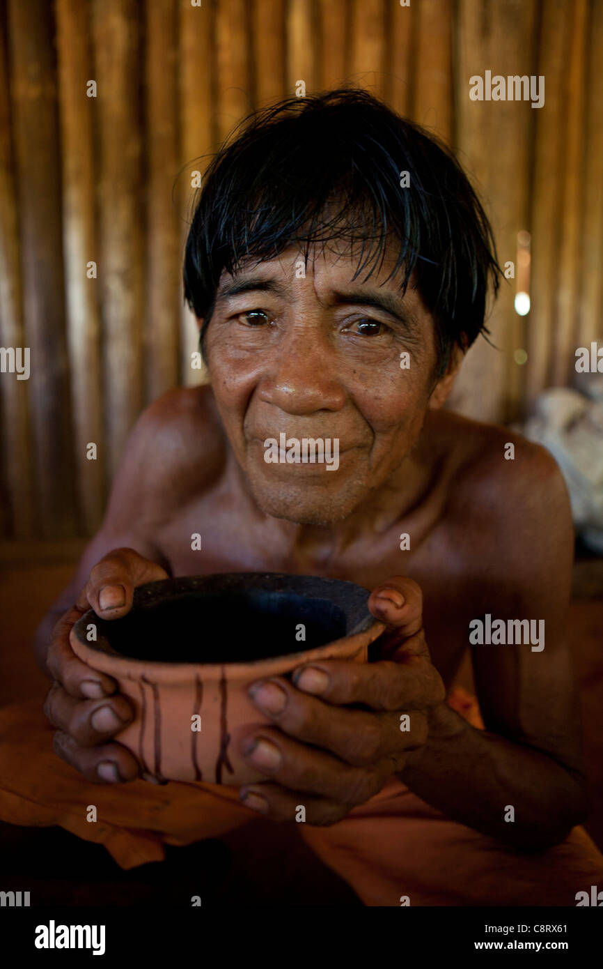 Xingu indians in the Amazone, Brazil Stock Photo Alamy