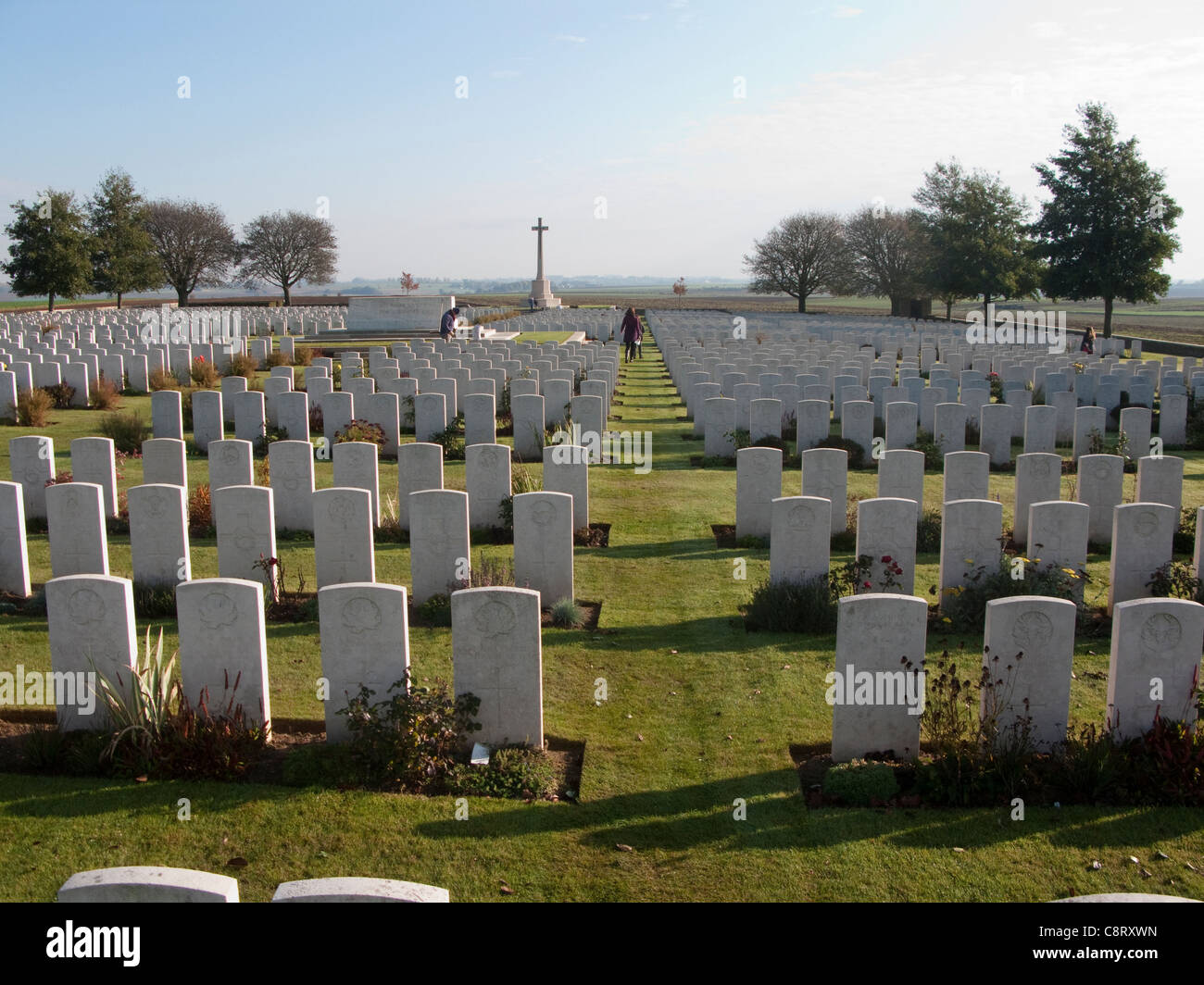 Cemetery at Flers-Courcelette, Picardy, Somme, France Stock Photo