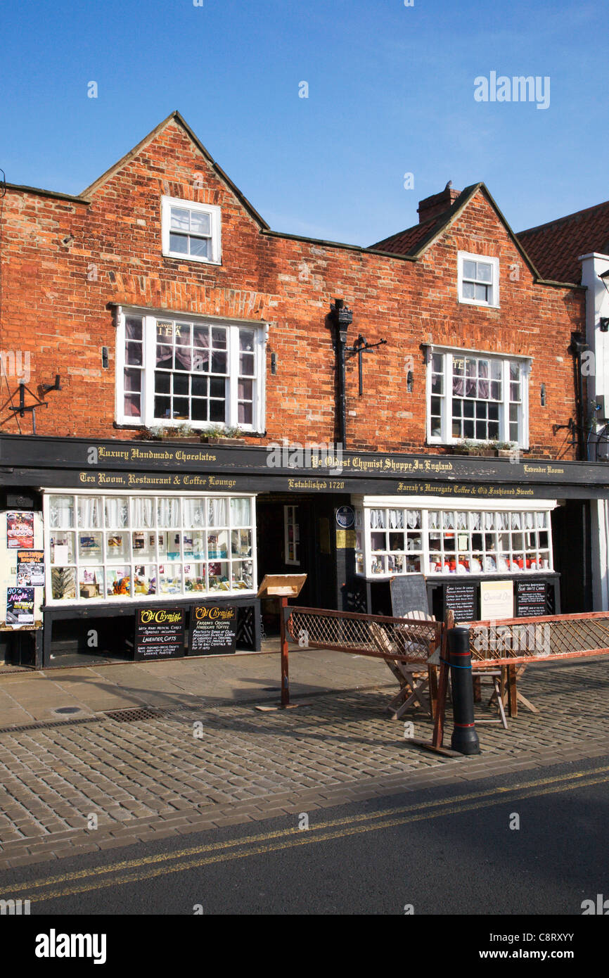 The Oldest Chemist Shop in England Knaresborough North Yorkshire England Stock Photo