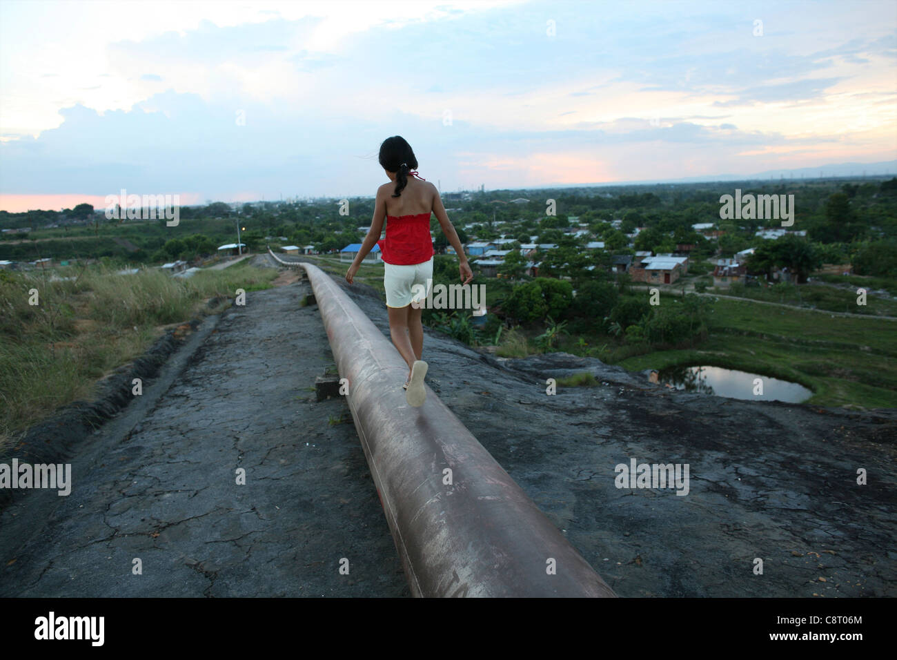 life in a slum, colombia Stock Photo