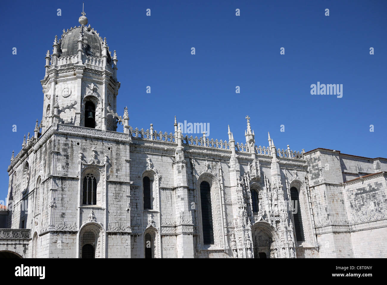 This is the Manuelinestyle south portal and tower of the Mosteiro dos