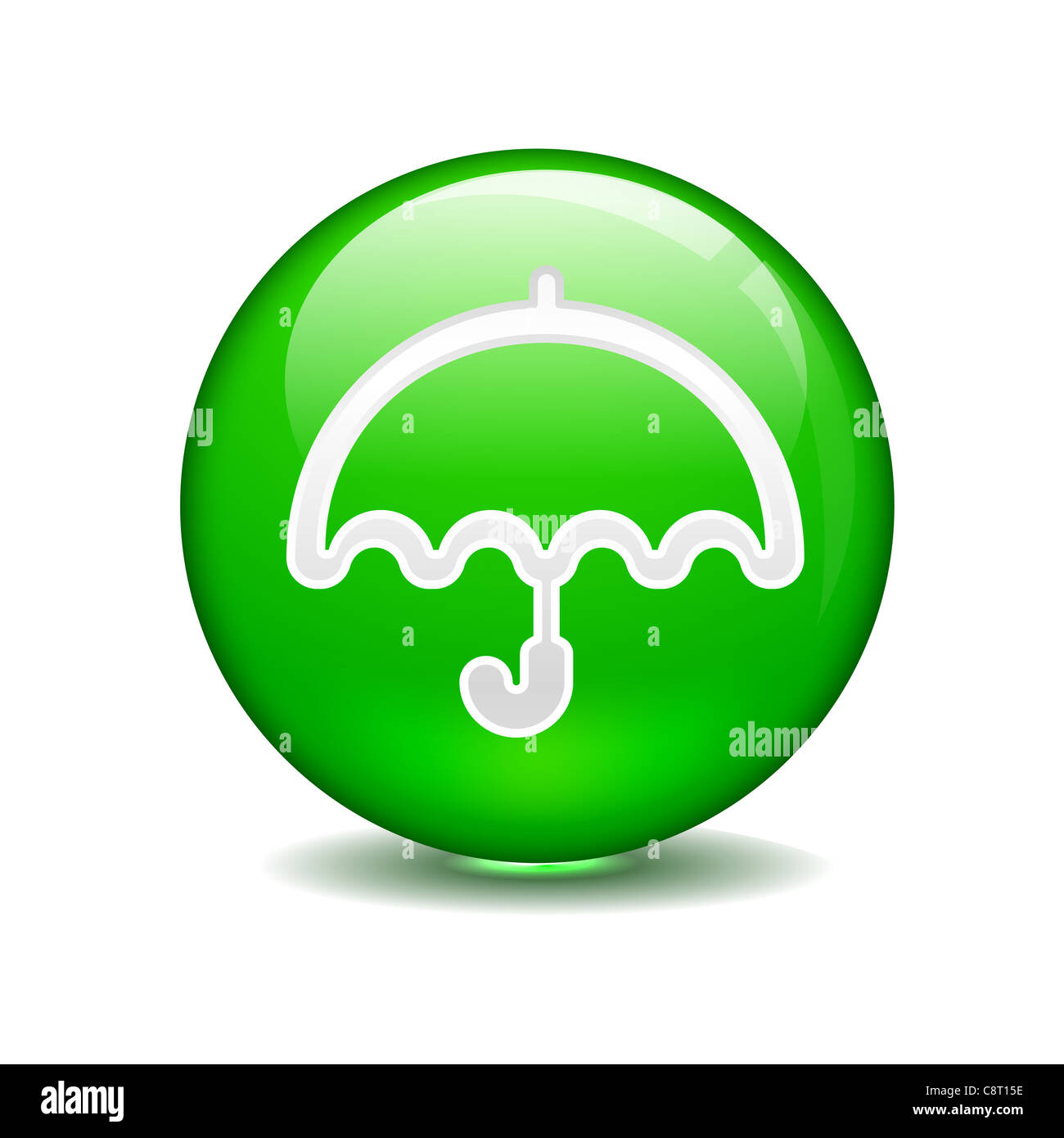 Illustration of umbrella symbol in green circle Stock Photo Alamy