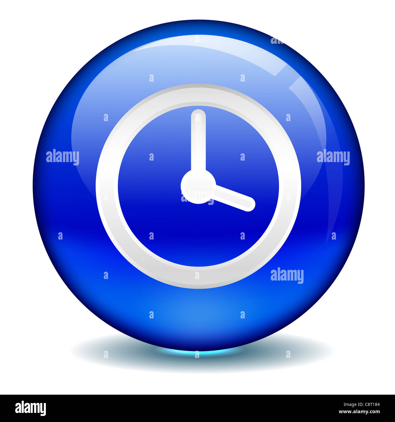 Illustration of clock symbol in circle Stock Photo Alamy