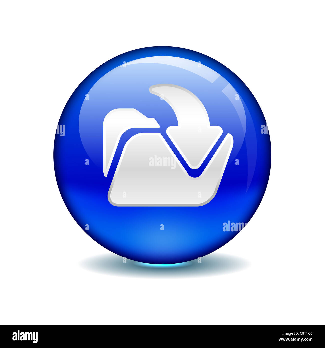 Sign in blue circle against white background Stock Photo Alamy
