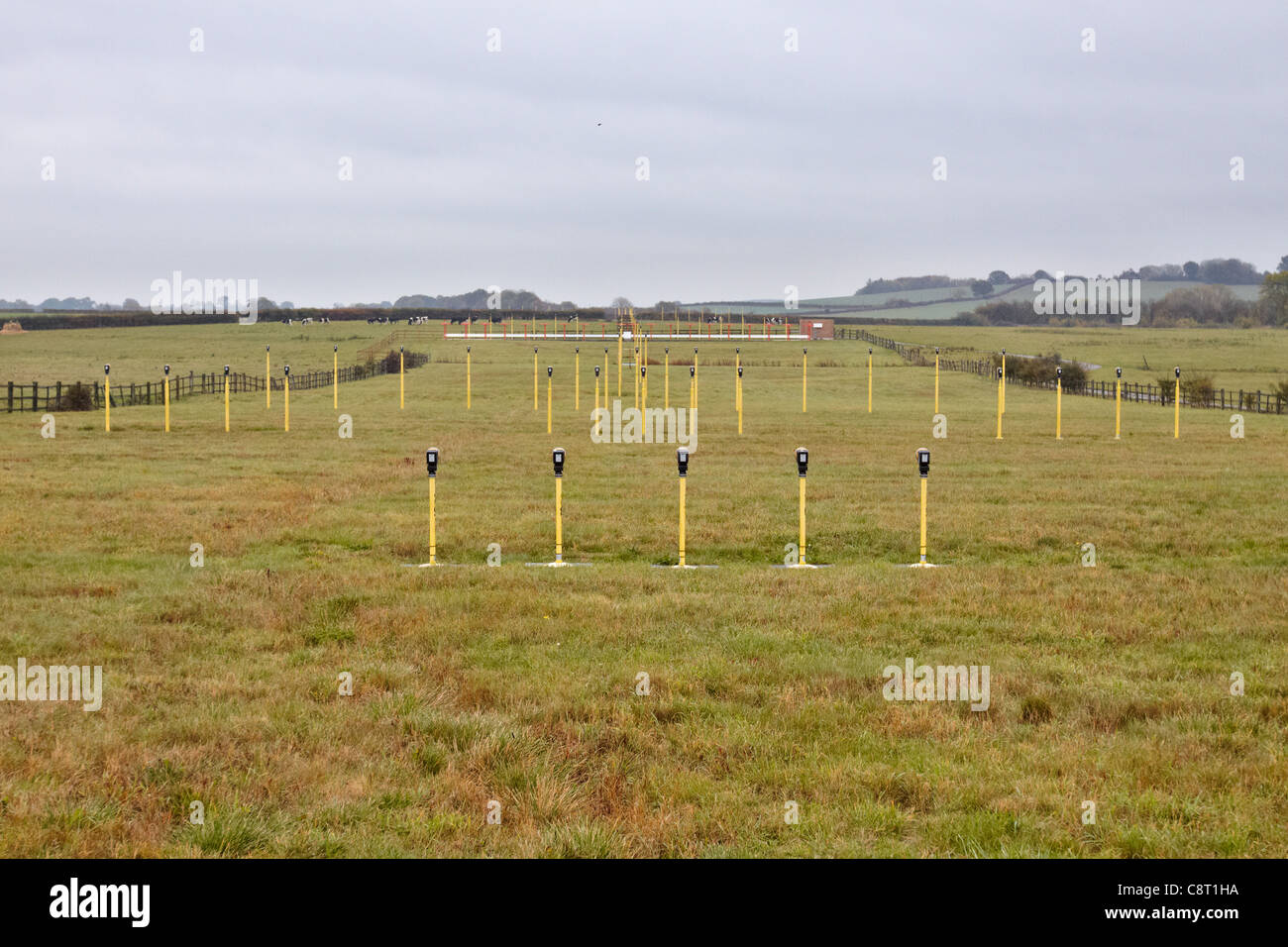 General view of RAF Brize Norton runway and airfield Stock Photo