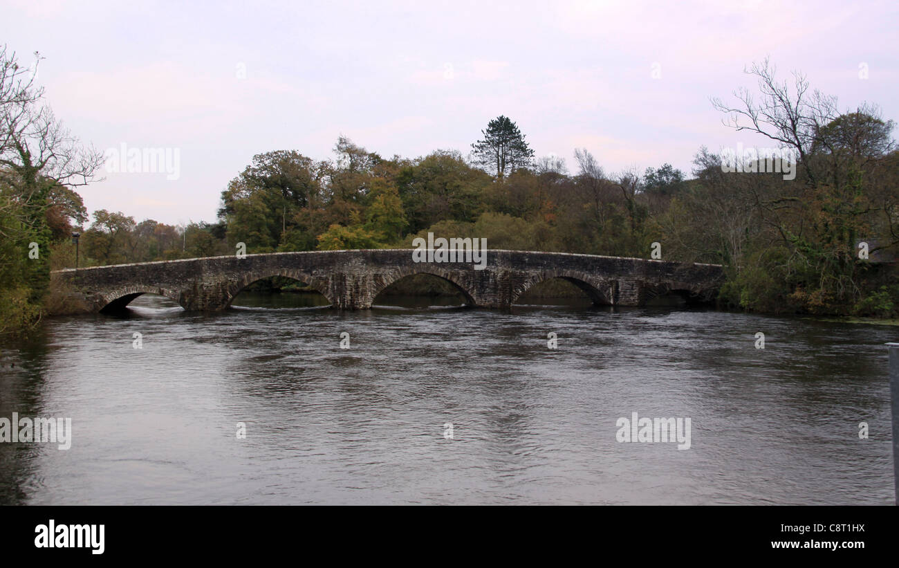 Small river crossing, Bridge, Rusland, The Lakes, Lakeland, The Lake District, United Kingdom, UK, Great Brittan, England Stock Photo