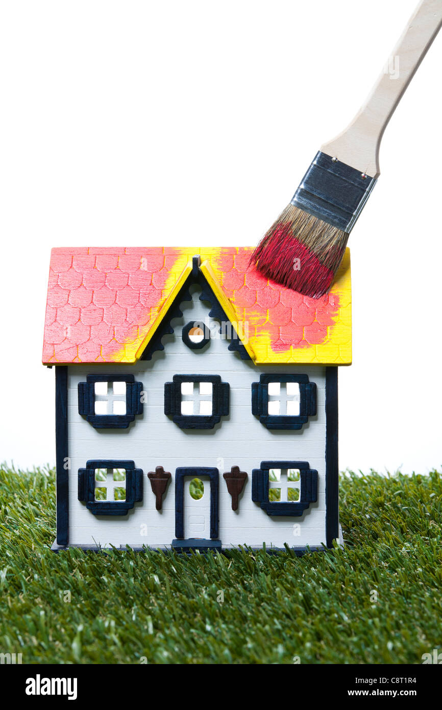 Painting The House Stock Photo Alamy