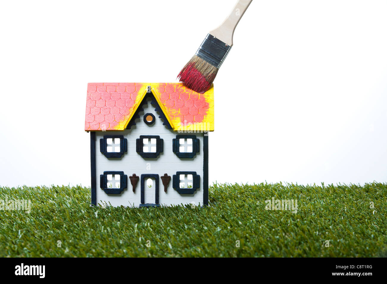 Painting The House Stock Photo Alamy