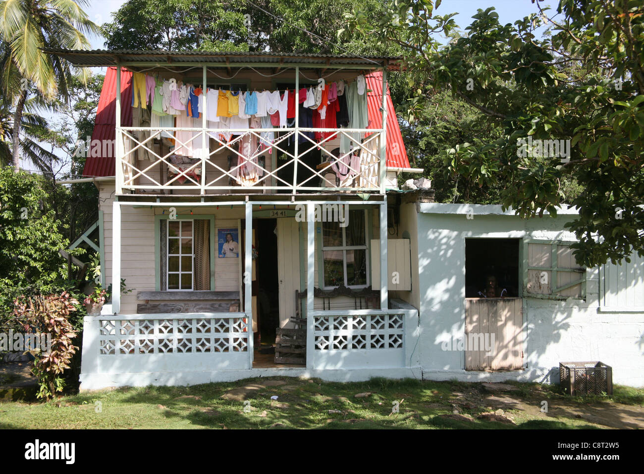 houses on San Andres, Colombia Stock Photo Alamy
