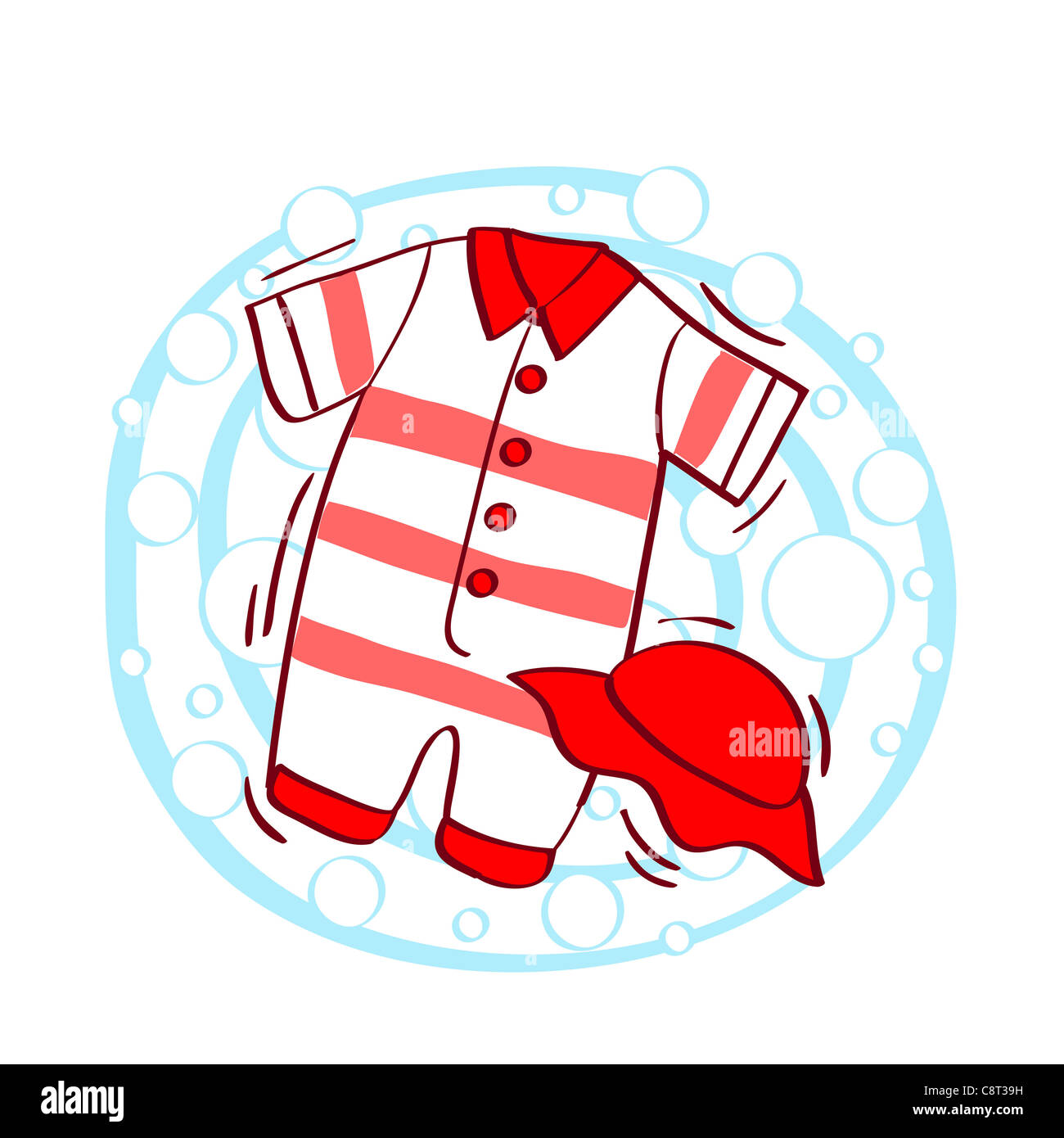 Illustration of baby boy clothing Stock Photo Alamy
