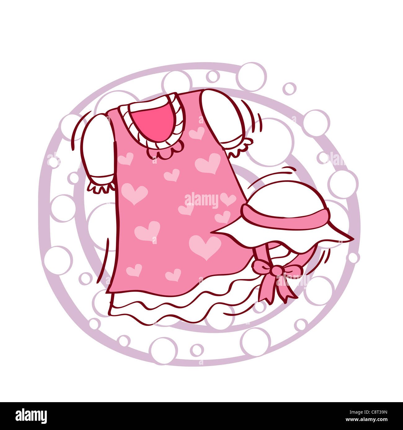 Illustration of baby girl clothing Stock Photo - Alamy