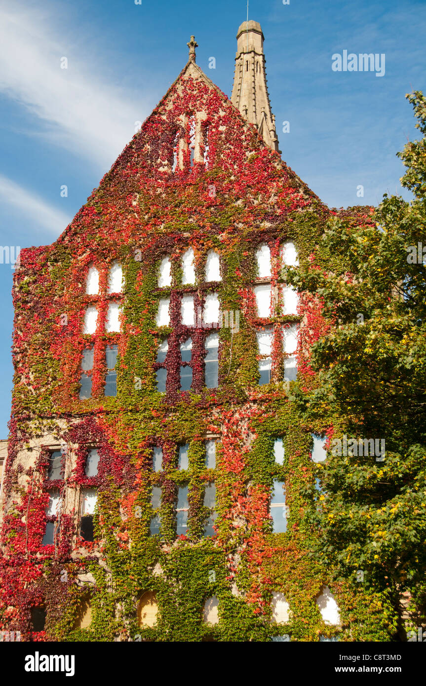 The Beyer Building in the Old Quadrangle, Alfred Waterhouse c1902. University of Manchester, England, UK Stock Photo