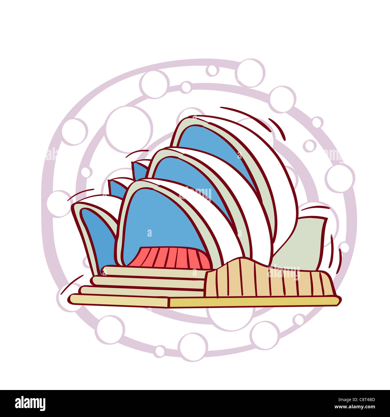 Illustration of Sydney Opera House Stock Photo
