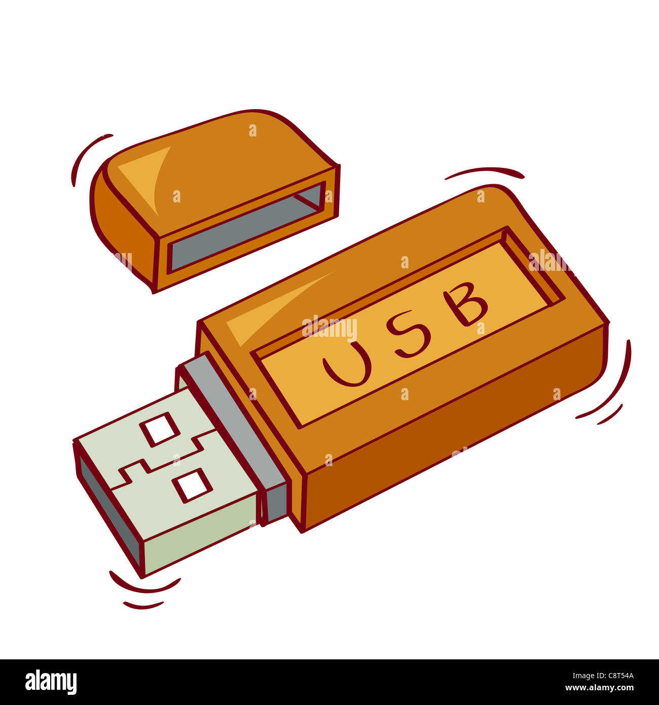 Illustration of USB storage device Stock Photo Alamy
