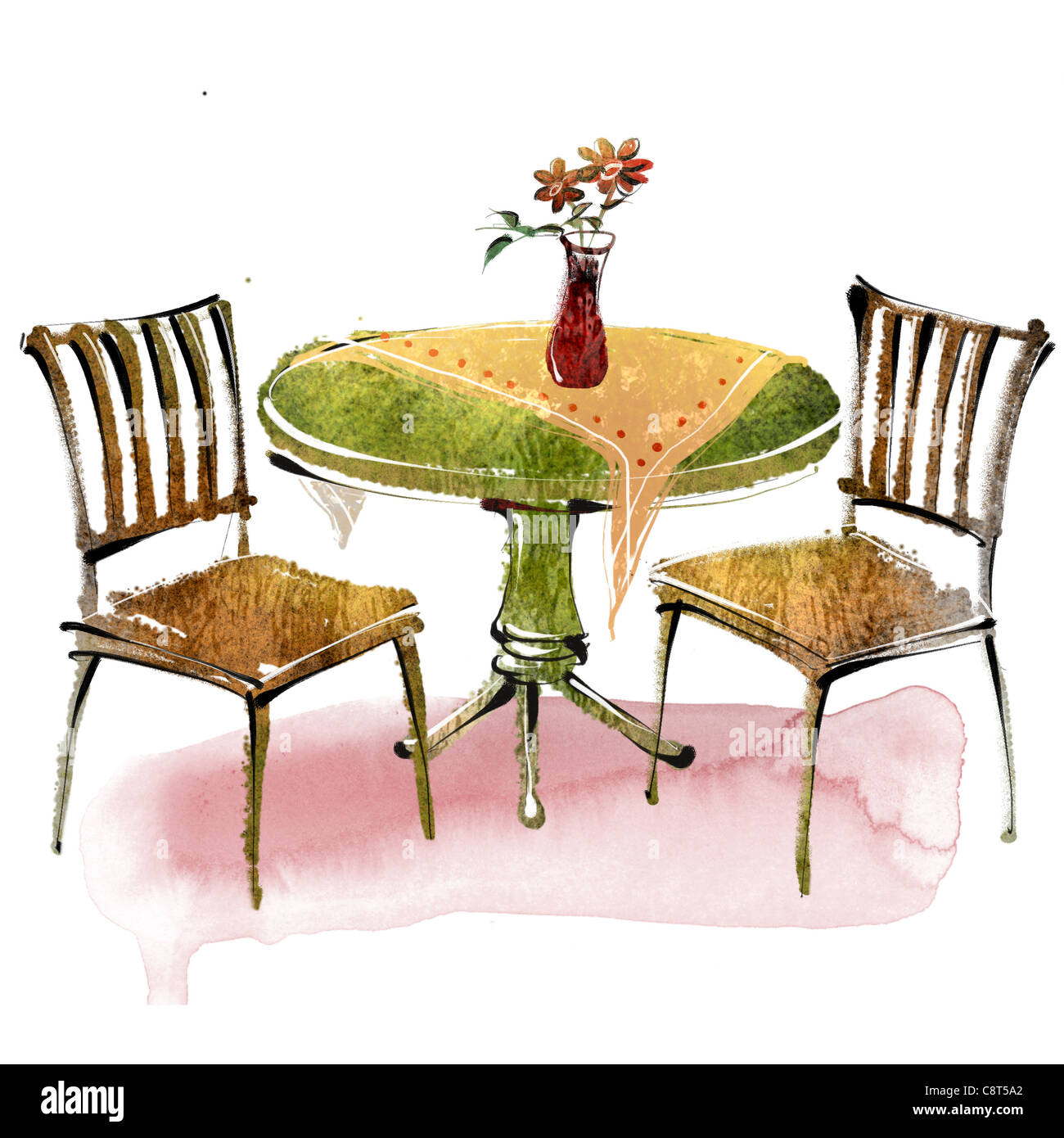 Coffee Table And Chair Stock Photo Alamy