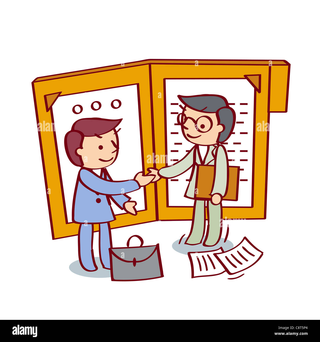 Businessmen greeting each other Stock Photo - Alamy