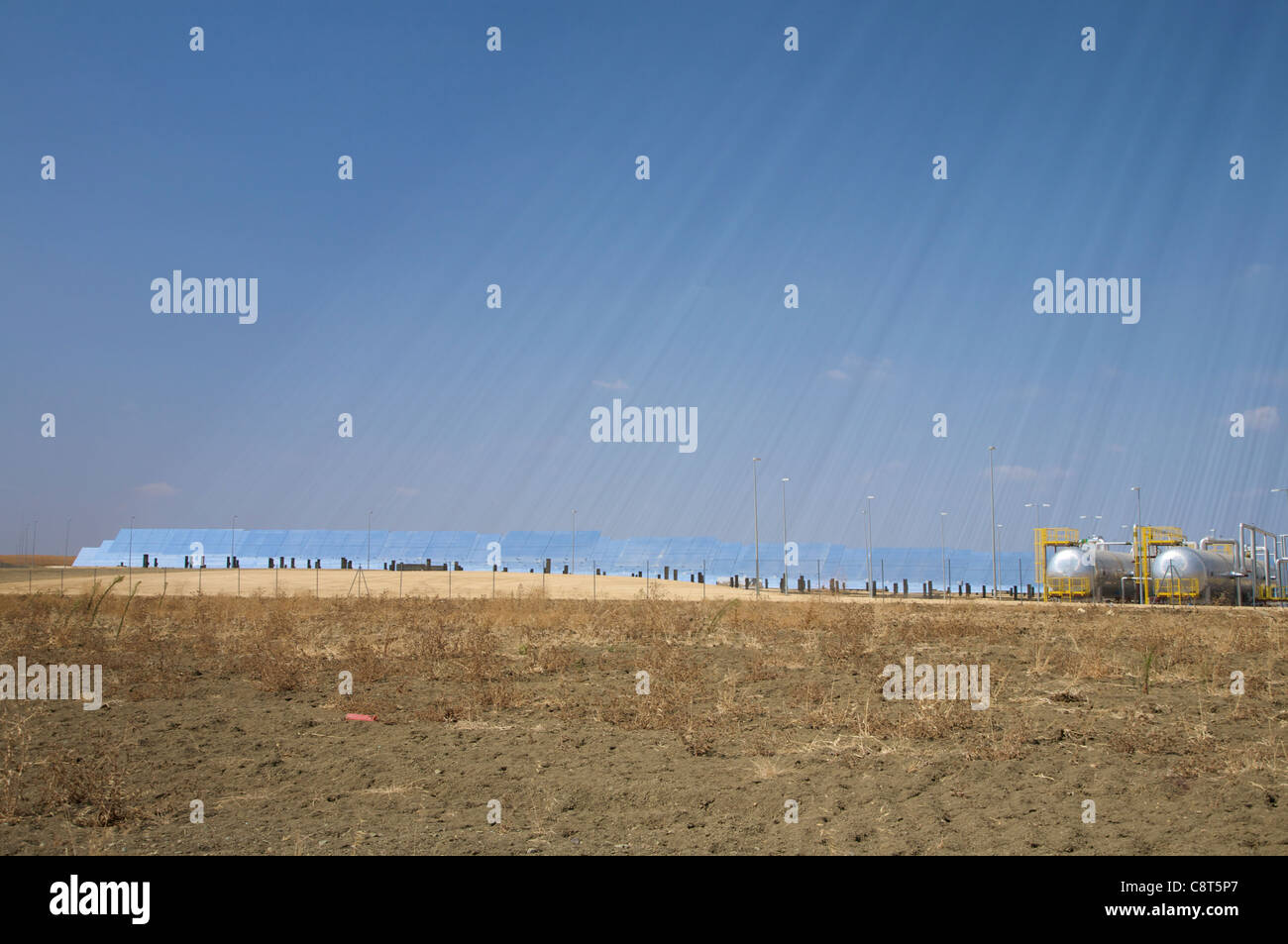 solar power station at sanlucar in seville spain Stock Photo - Alamy