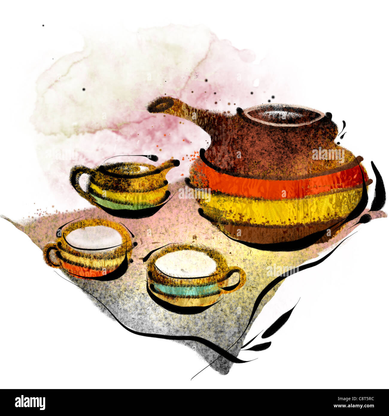 Teapot And Cup Stock Photo Alamy