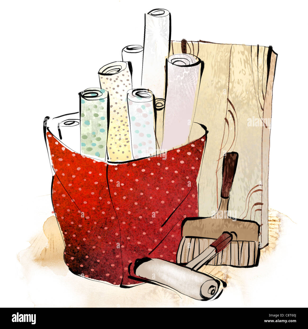 Paintbrush paint wallpaper hi-res stock photography and images - Alamy