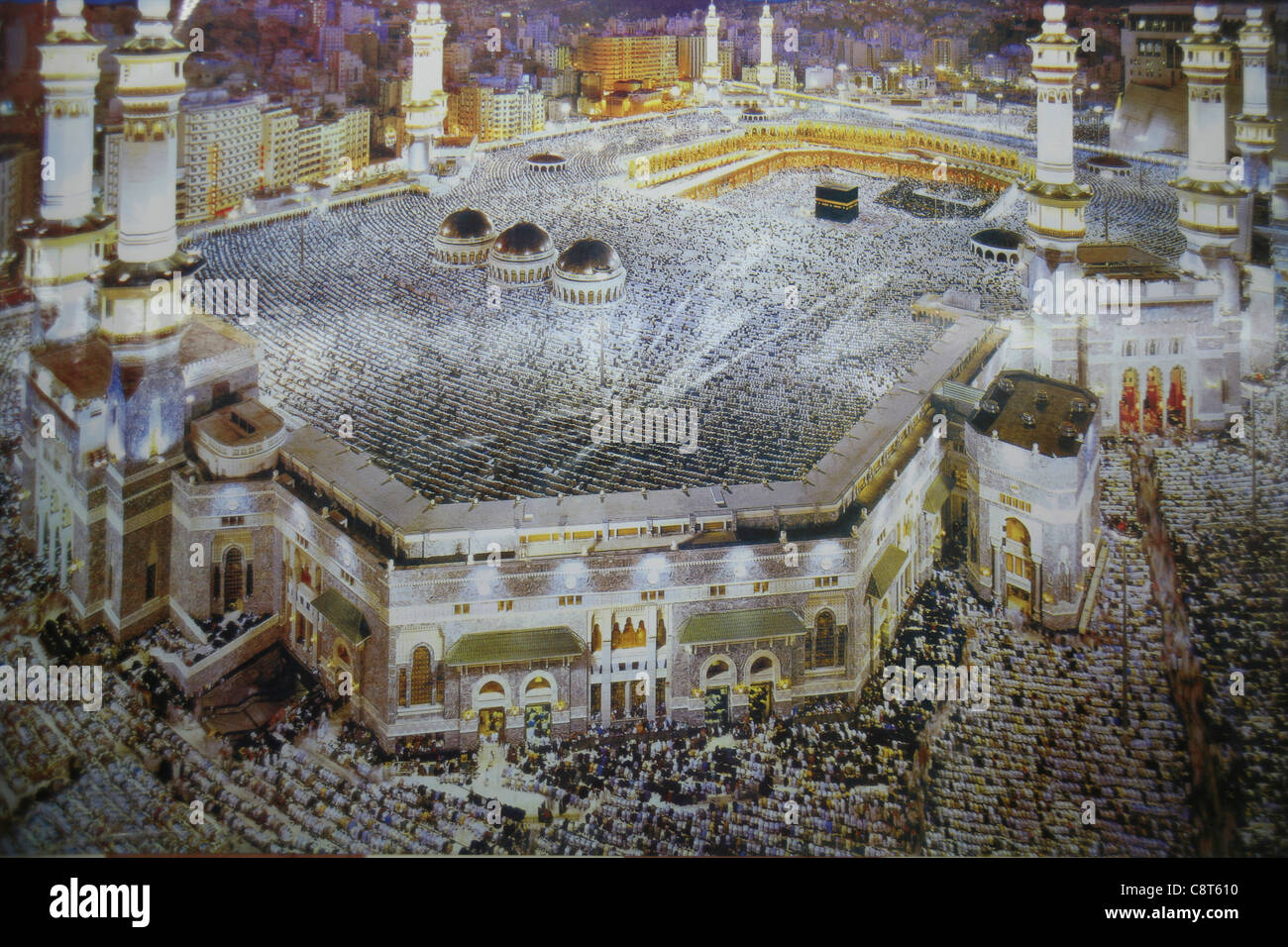 Poster Of Al Masjid Al Haram Mosque In Mekka Stock Photo Alamy