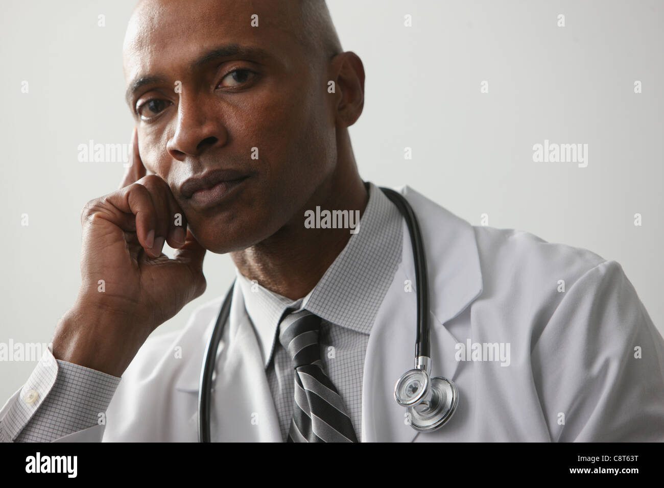 Bald african doctor hi-res stock photography and images - Alamy