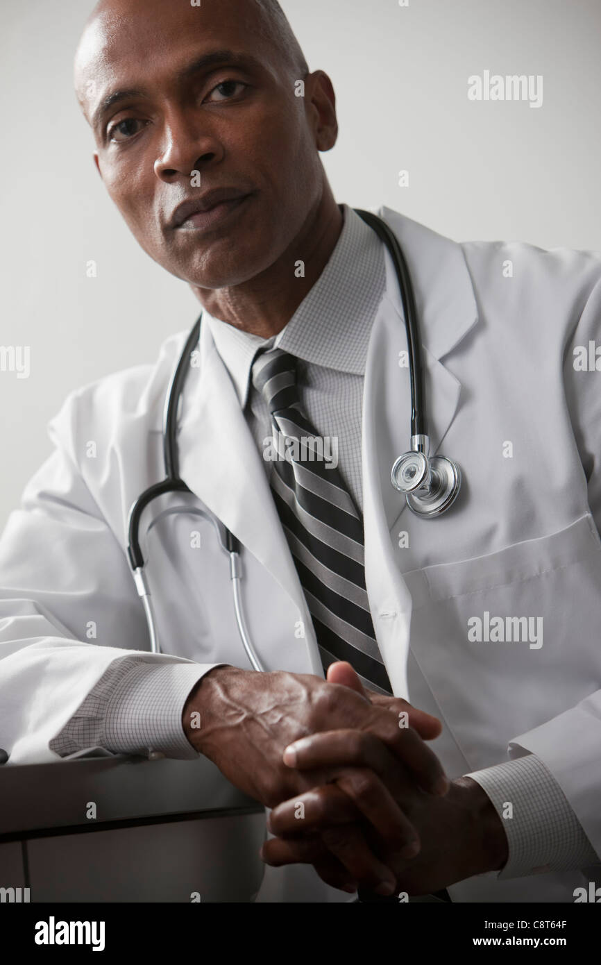 Bald african doctor hi-res stock photography and images - Alamy