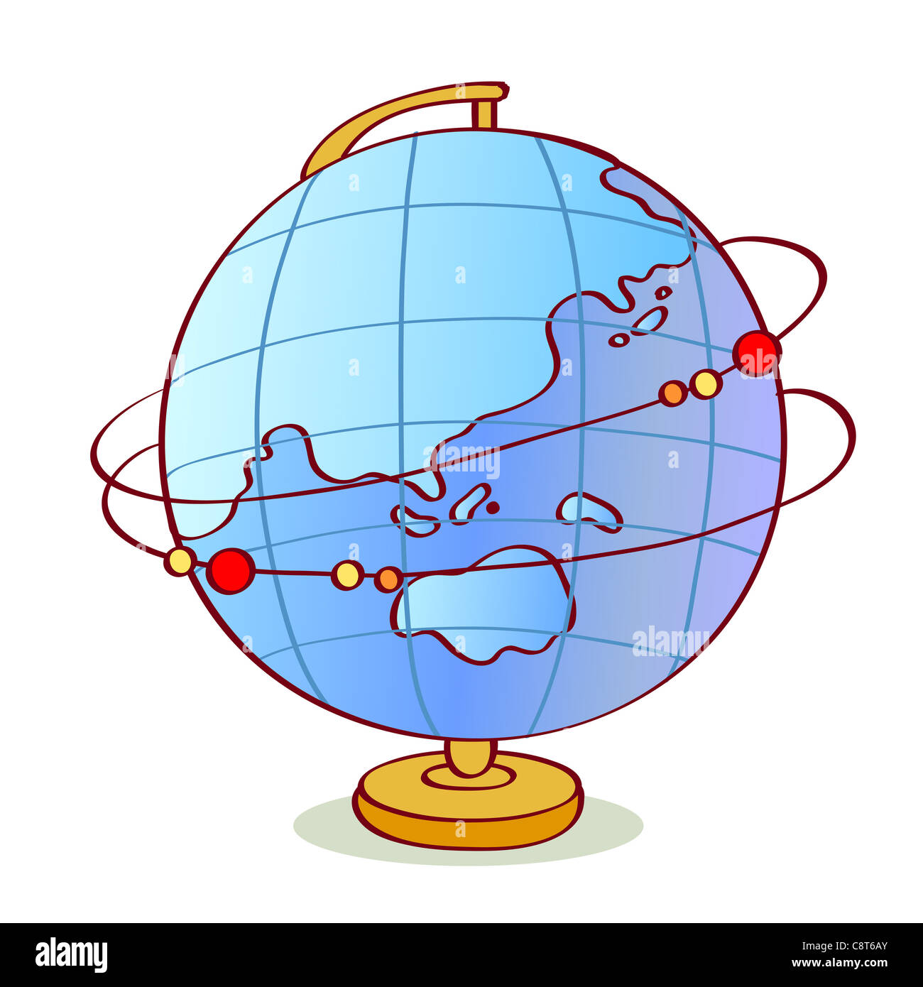 Illustration of desktop globe Stock Photo