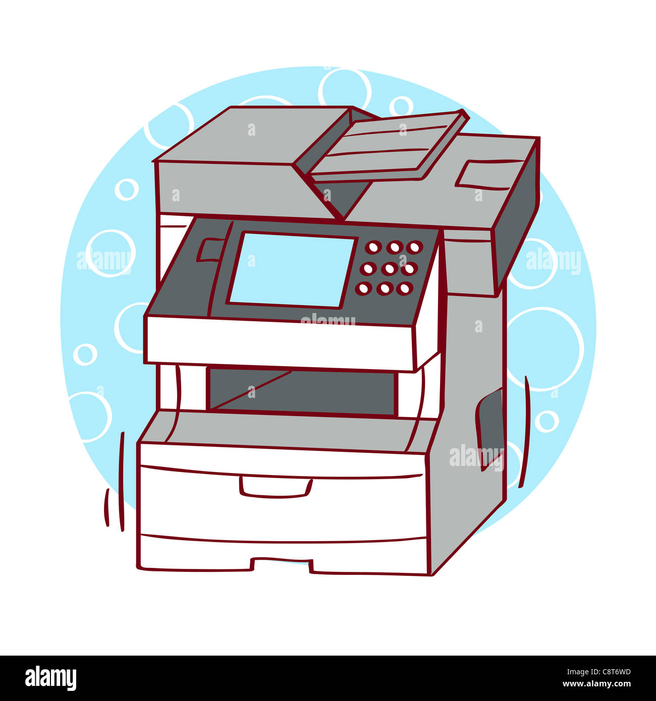 Illustration of Xerox machine Stock Photo - Alamy