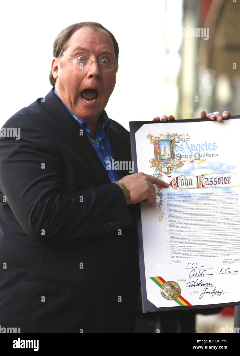 JOHN LASSETER JOHN LASSETER HONORED WITH A STAR ON THE HOLLYWOOD WALK