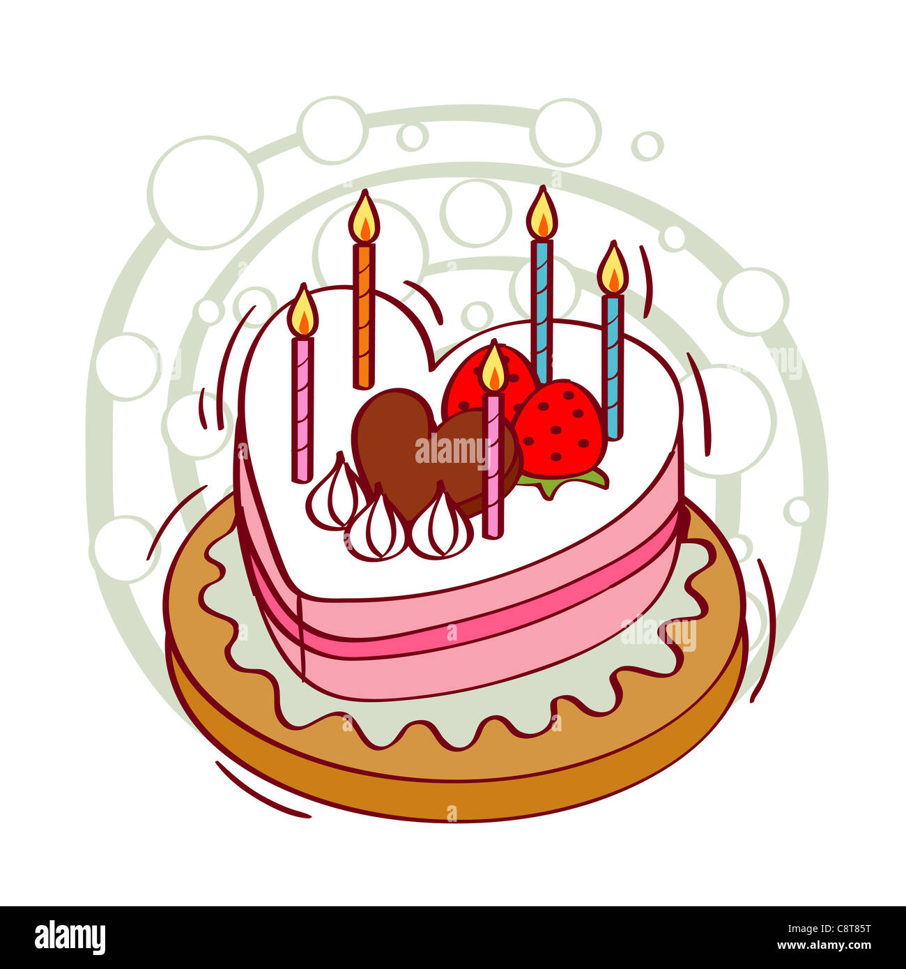 Illustration of a cake Stock Photo - Alamy