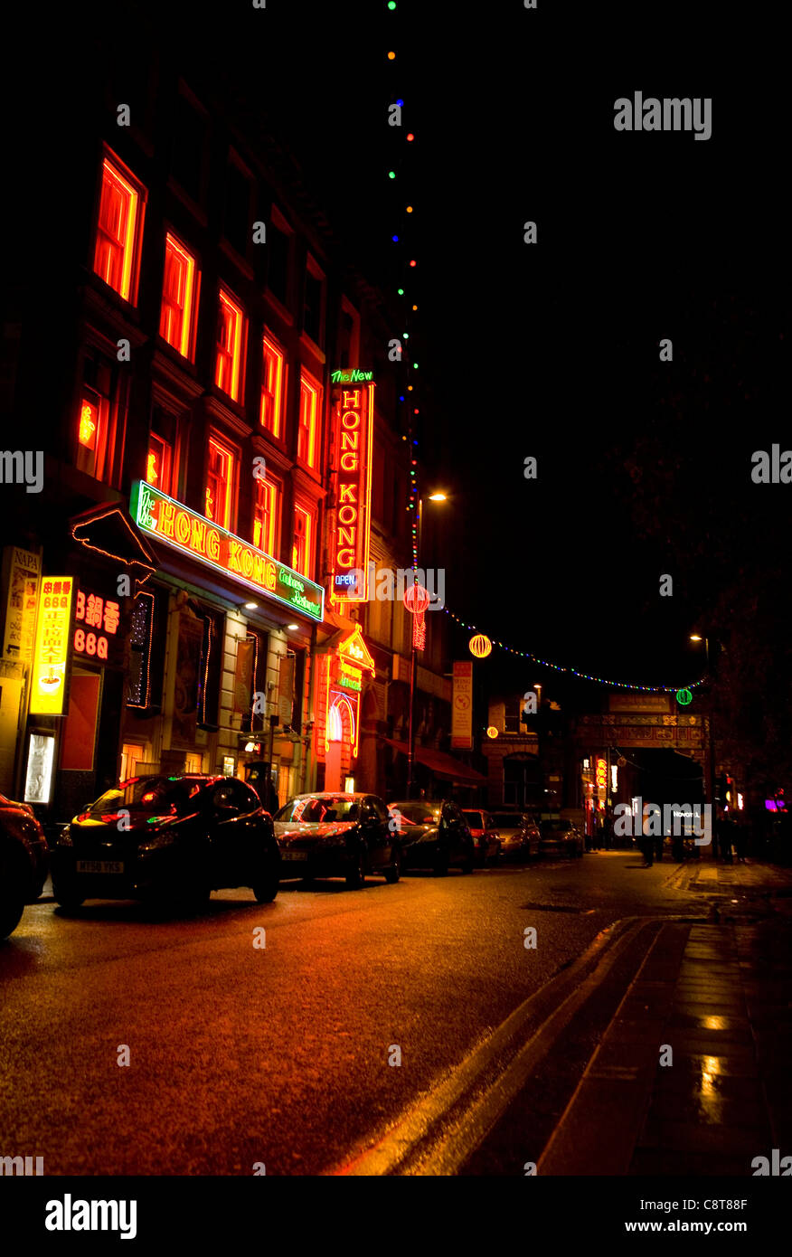 Chinatown manchester sign neon hi-res stock photography and images