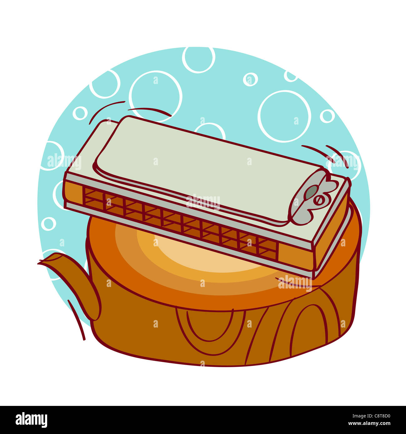 Illustration of harmonica against white background Stock Photo Alamy