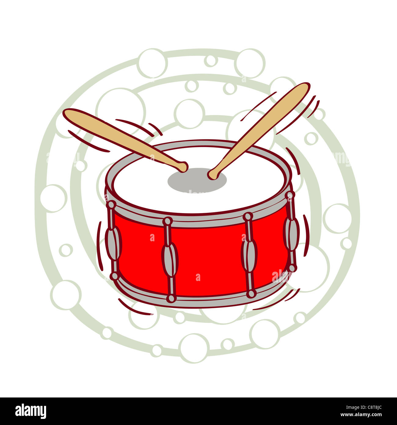 Illustration of drum against white background Stock Photo - Alamy