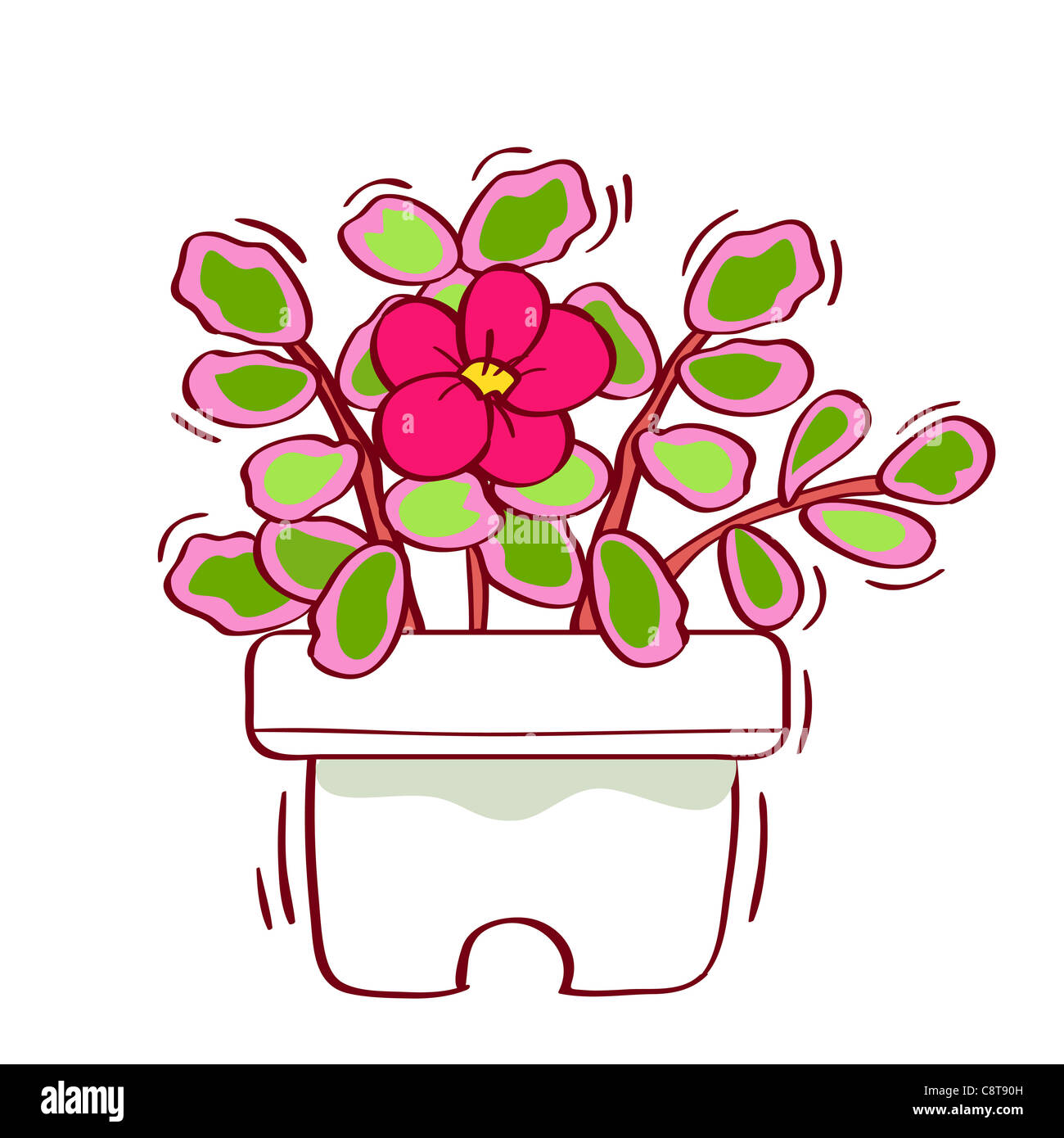 Illustration of flower pot Stock Photo Alamy