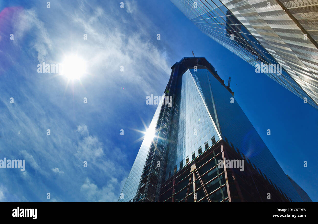 USA, New York City, Freedom Tower under construction Stock Photo
