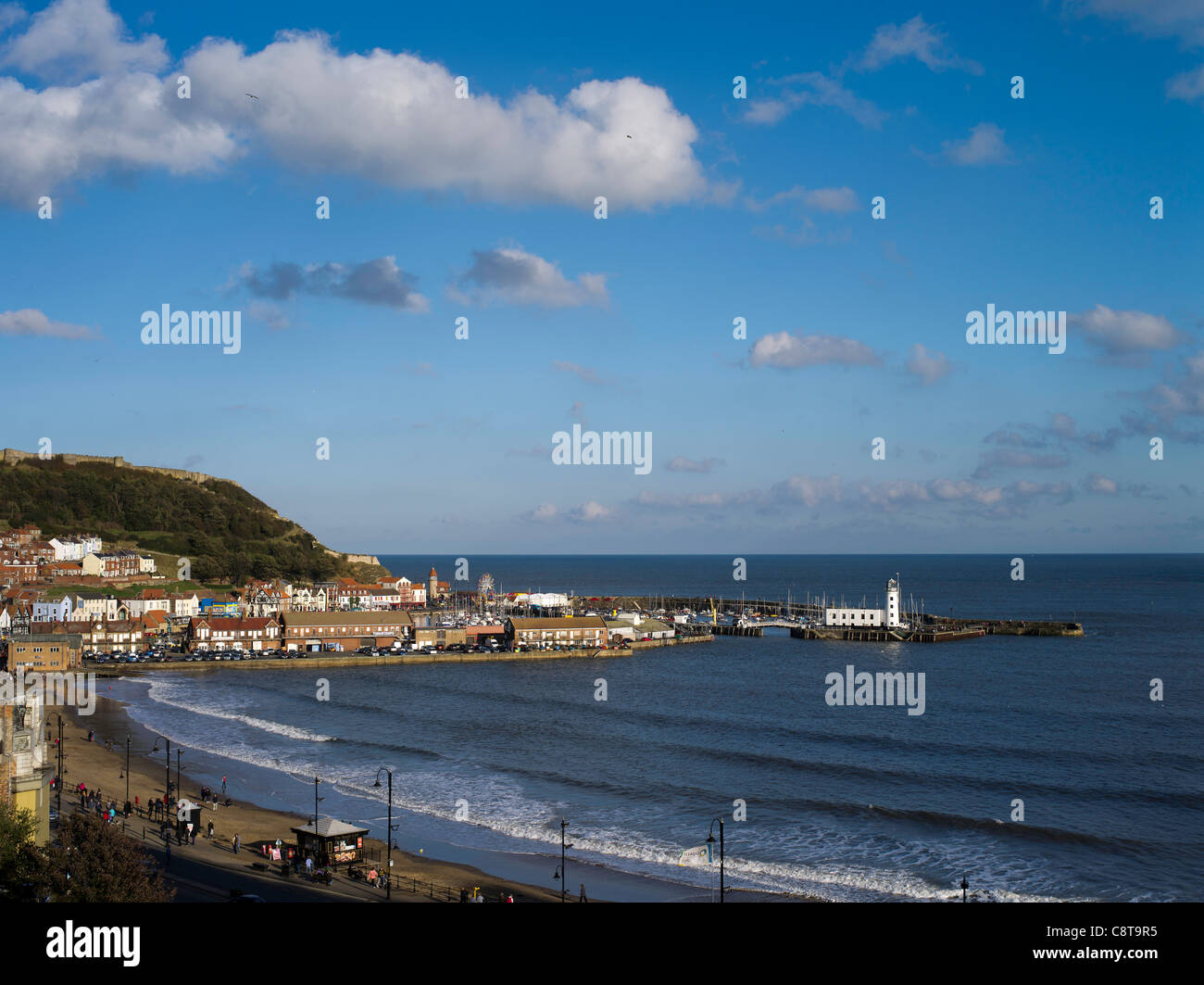 dh South Bay harbour SCARBOROUGH NORTH YORKSHIRE Seaside town beach sea uk Stock Photo
