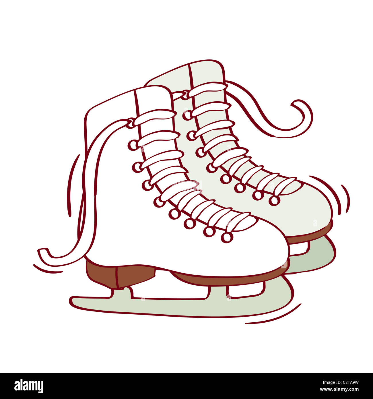 Illustration of figure skates Stock Photo Alamy