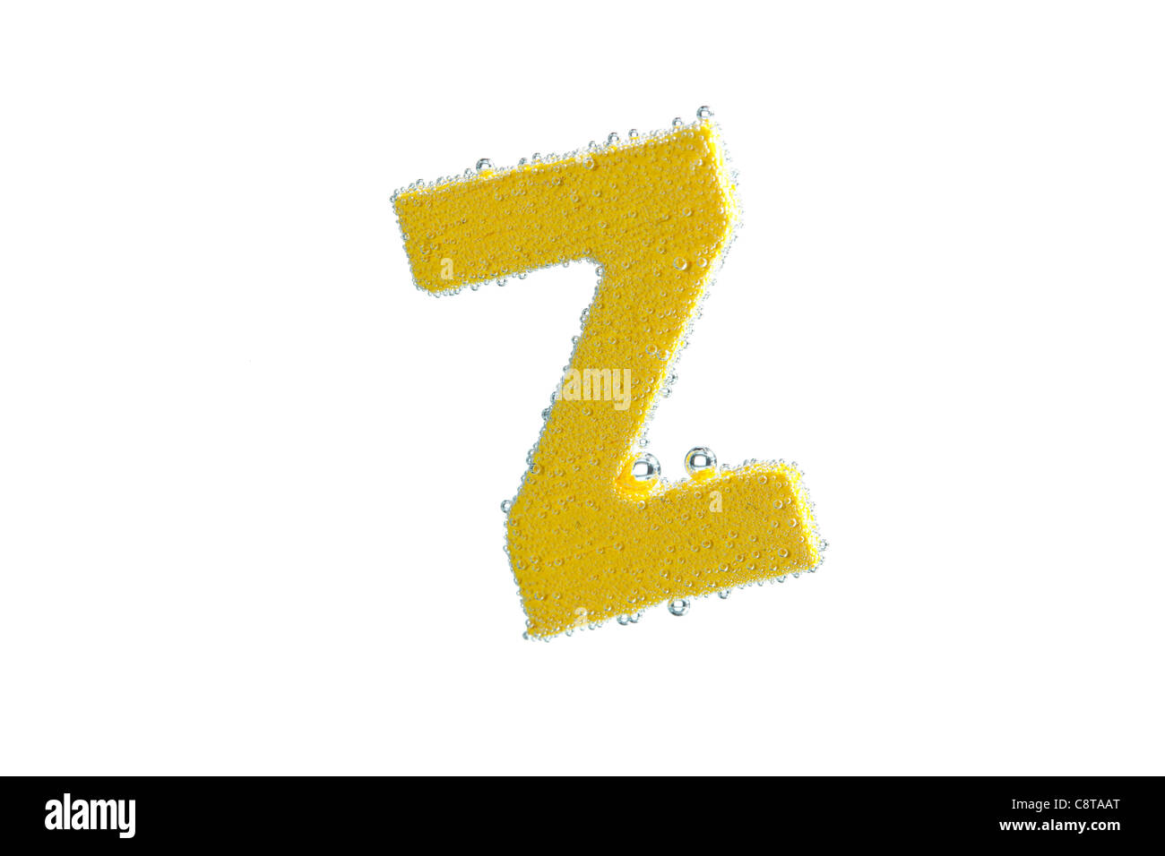 Yellow Alphabet Z Stock Photo