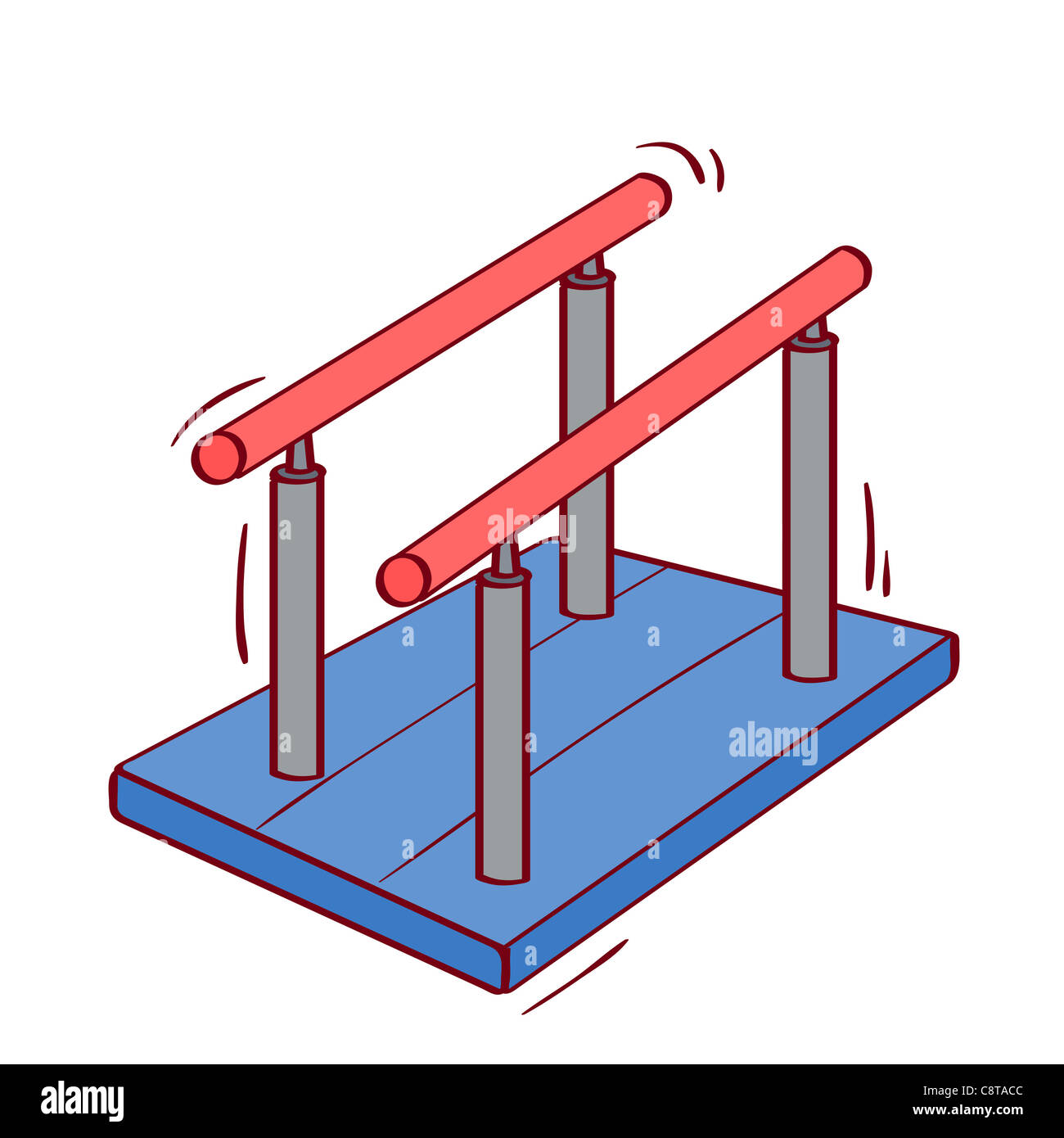 Illustration of parallel bars Stock Photo - Alamy