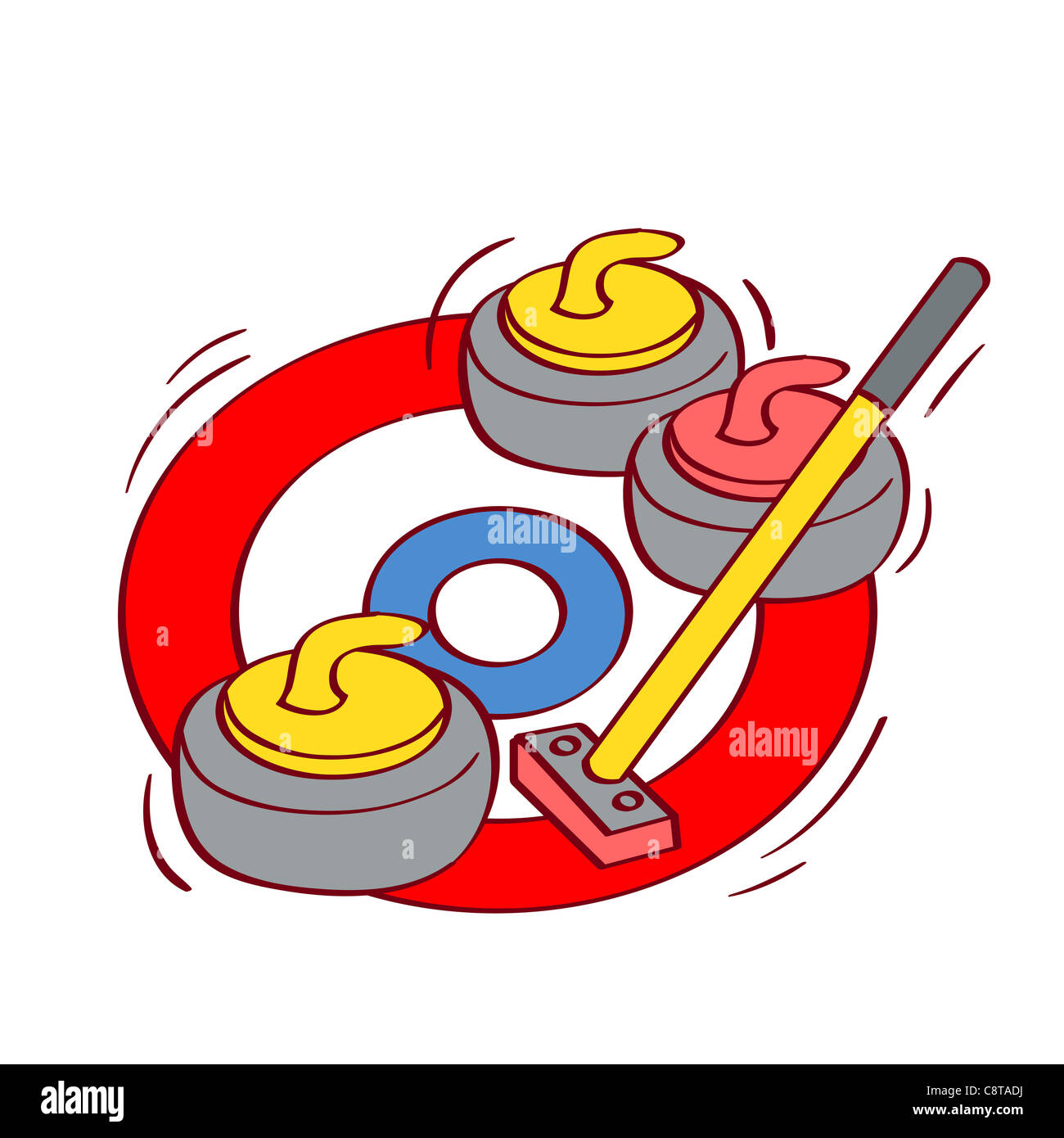 Illustration of a Curling game Stock Photo Alamy