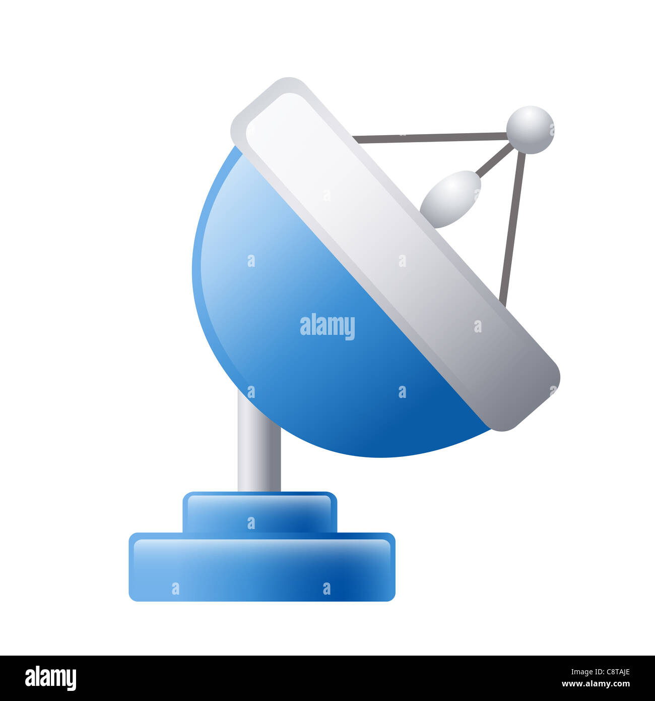 Illustration of satellite dish Stock Photo - Alamy