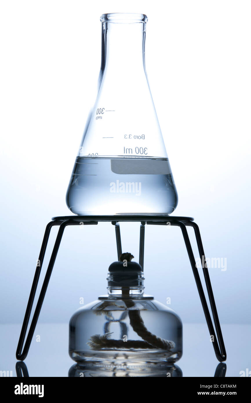 Beaker And Stove Stock Photo Alamy