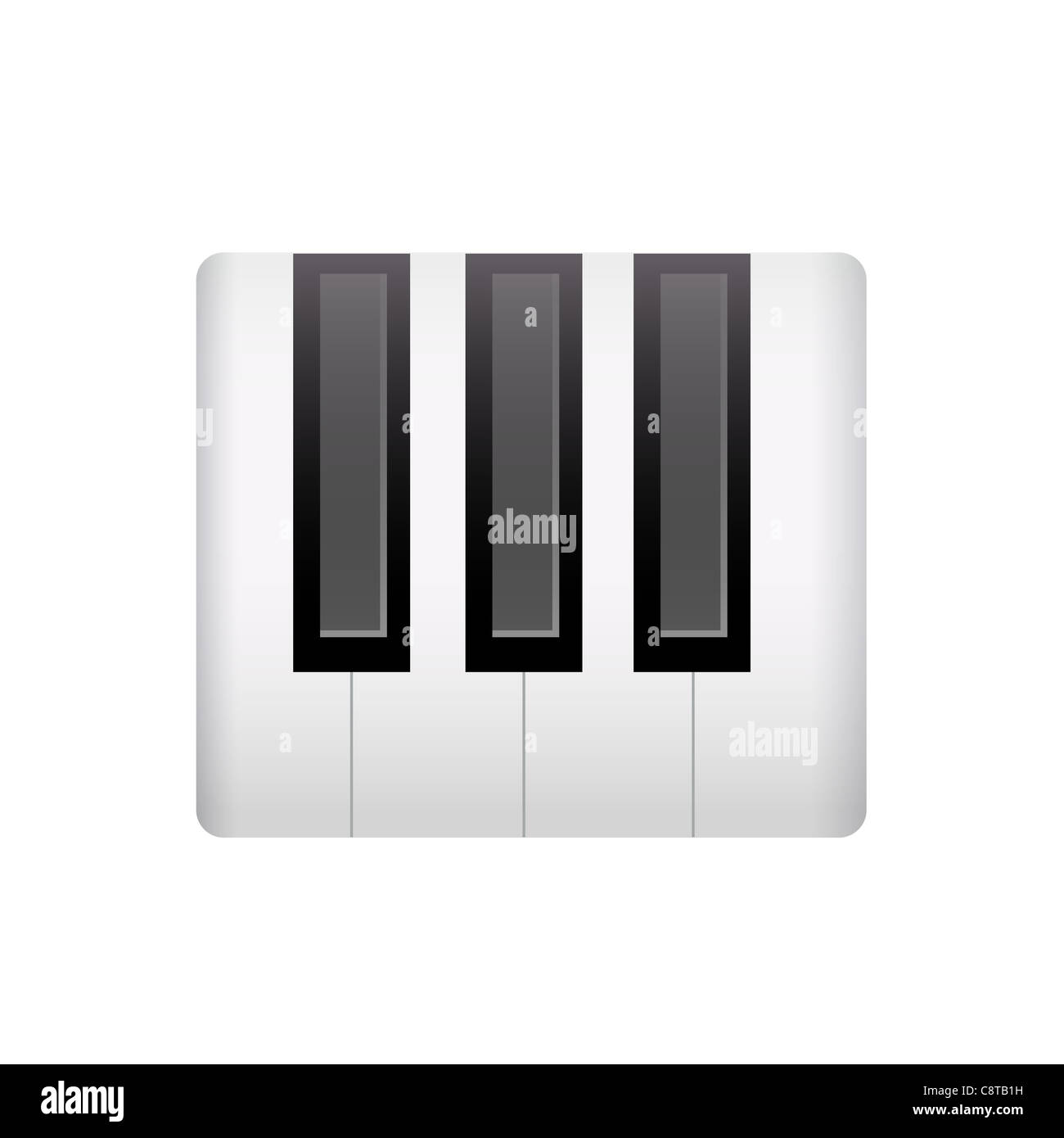 Illustration of piano key Stock Photo - Alamy