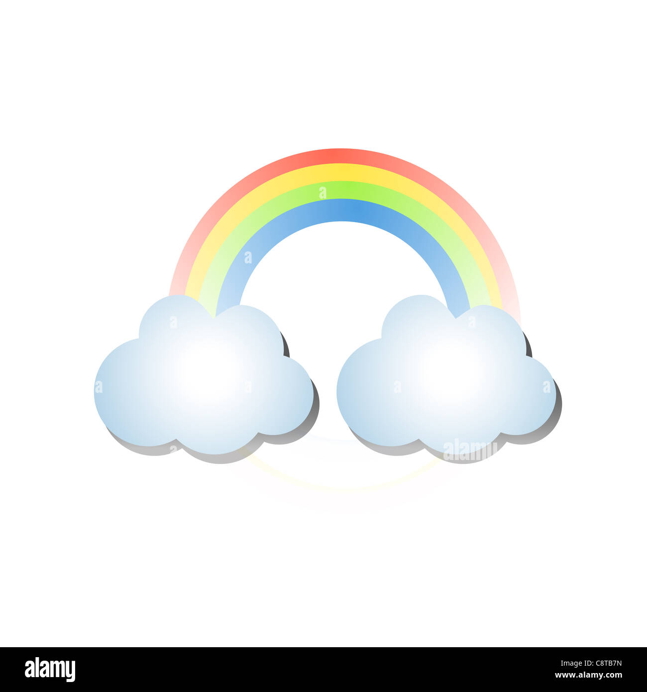 Illustration of rainbow and cloud Stock Photo - Alamy