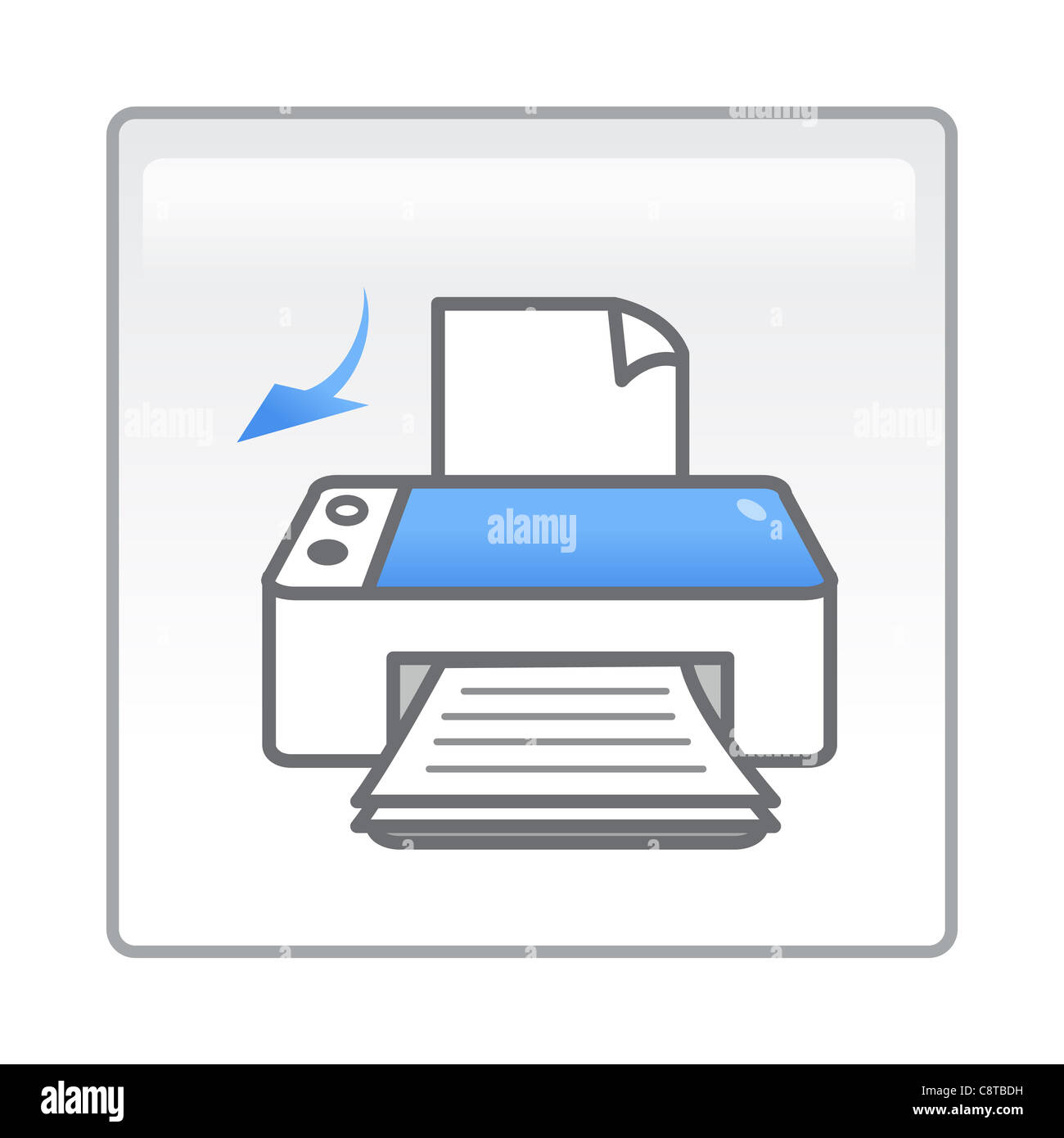 Illustration of computer printer Stock Photo Alamy